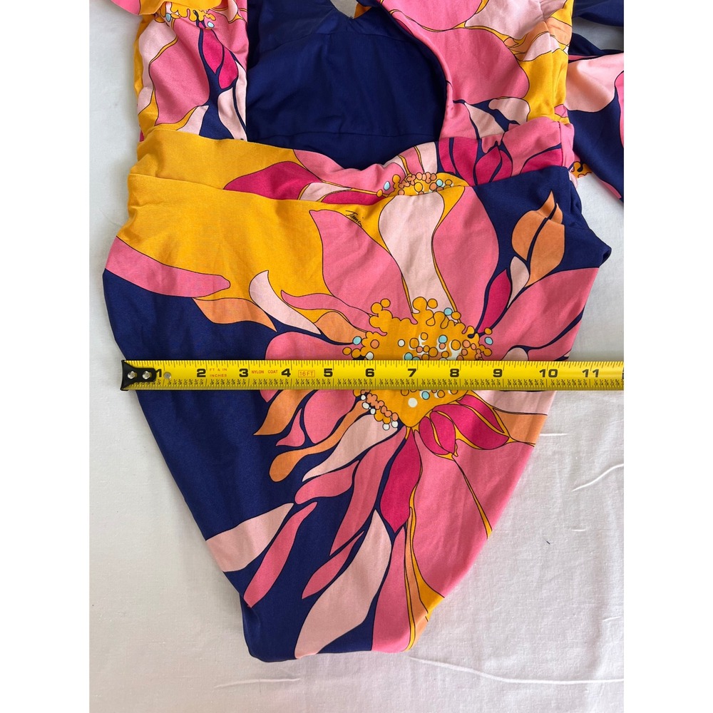 Trina Turk Breeze Ruffle Plunge One Piece Swimsuit in size 4 - Picture 10 of 10